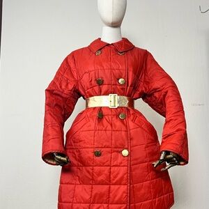 VTG 60s/70s Burnt Orange Quilted Ski Jacket Grannycore - Medium